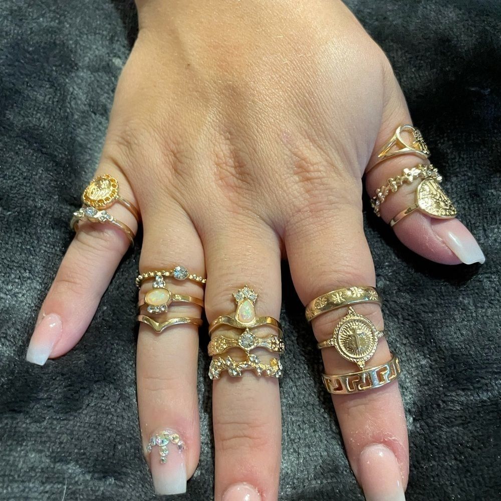 ‎14 PIECE BOHO FASHION RING SET